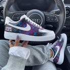 Silver Purple LV Print Custom Air Force 1-shecustomize