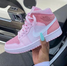 Soft Baby Pink Baby Blue Custom Air Jordan 1-shecustomize