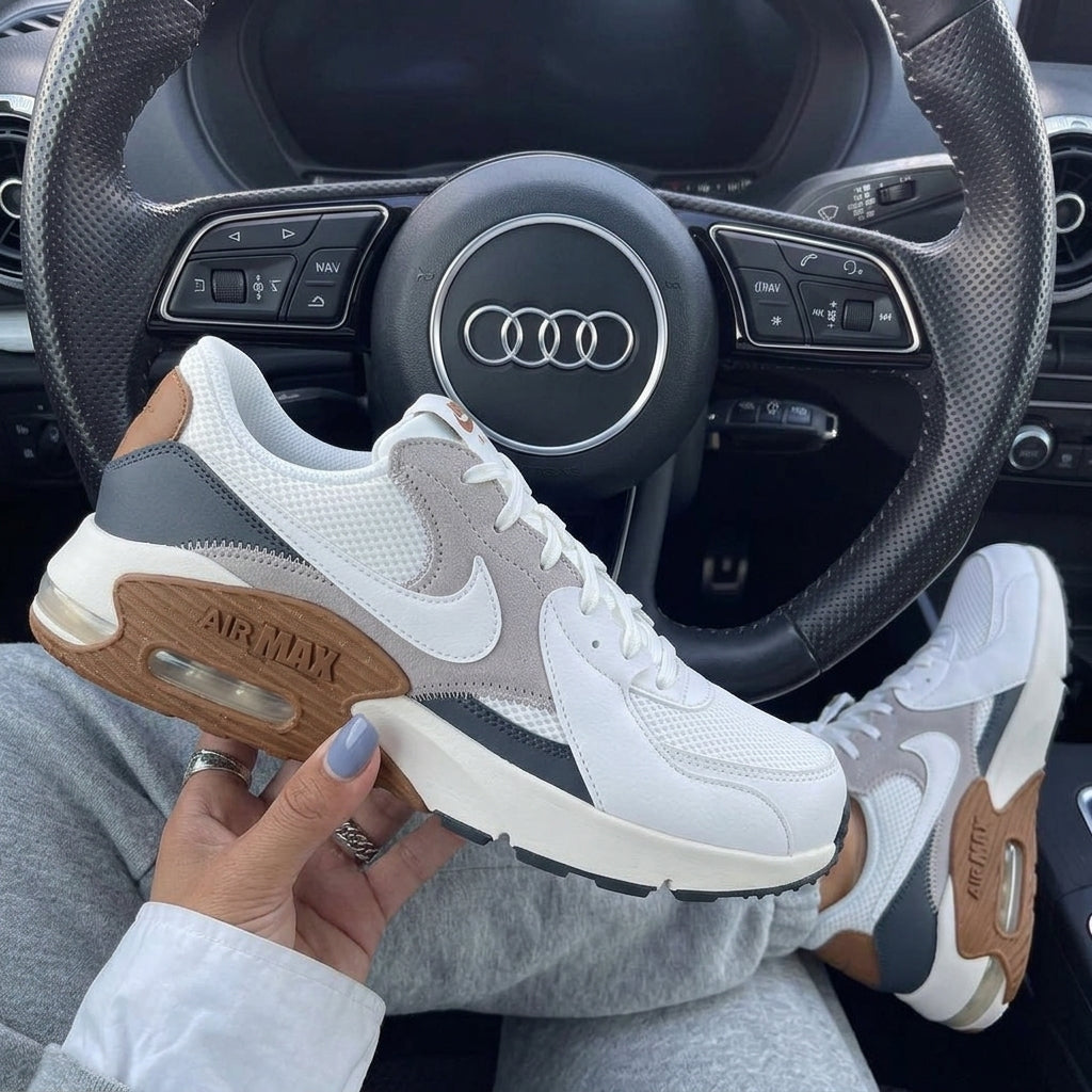 Tan Light Gray Black Suede Custom Nike Air Max