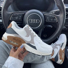 Tan Light Gray Black Suede Custom Nike Air Max