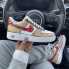 Tan Red Cartoon Custom Air Force 1-shecustomize