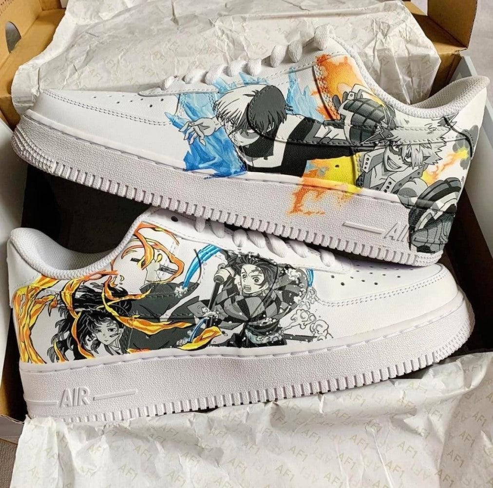Tanjiro X Bakugo X Todoroki X Yoriichi Custom Air Force 1-shecustomize