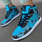 Teal Black Galaxy Custom Air Jordan 1-shecustomize