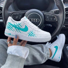 Teal Claw Marks Splatter Custom Air Force 1-shecustomize