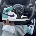 Teal Purple Black Custom Air Jordan 1-shecustomize
