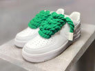 Thick Green Laces Custom Air Force 1-shecustomize