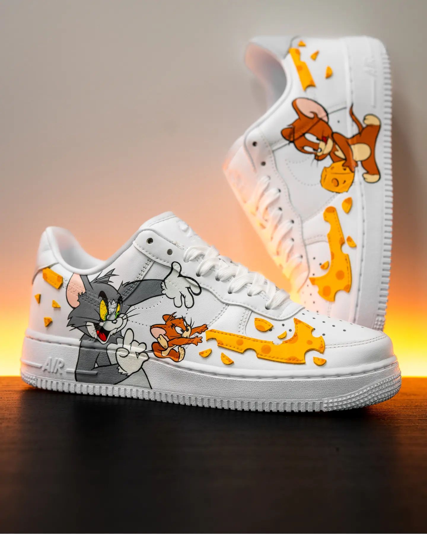 Tom And Jerry Eat Cheese Custom Air Force 1-shecustomize