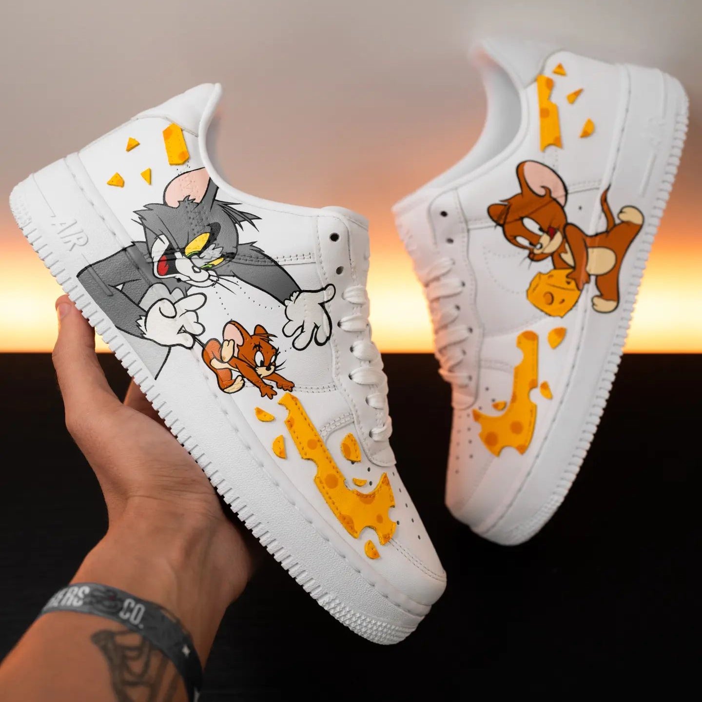 Tom And Jerry Eat Cheese Custom Air Force 1-shecustomize