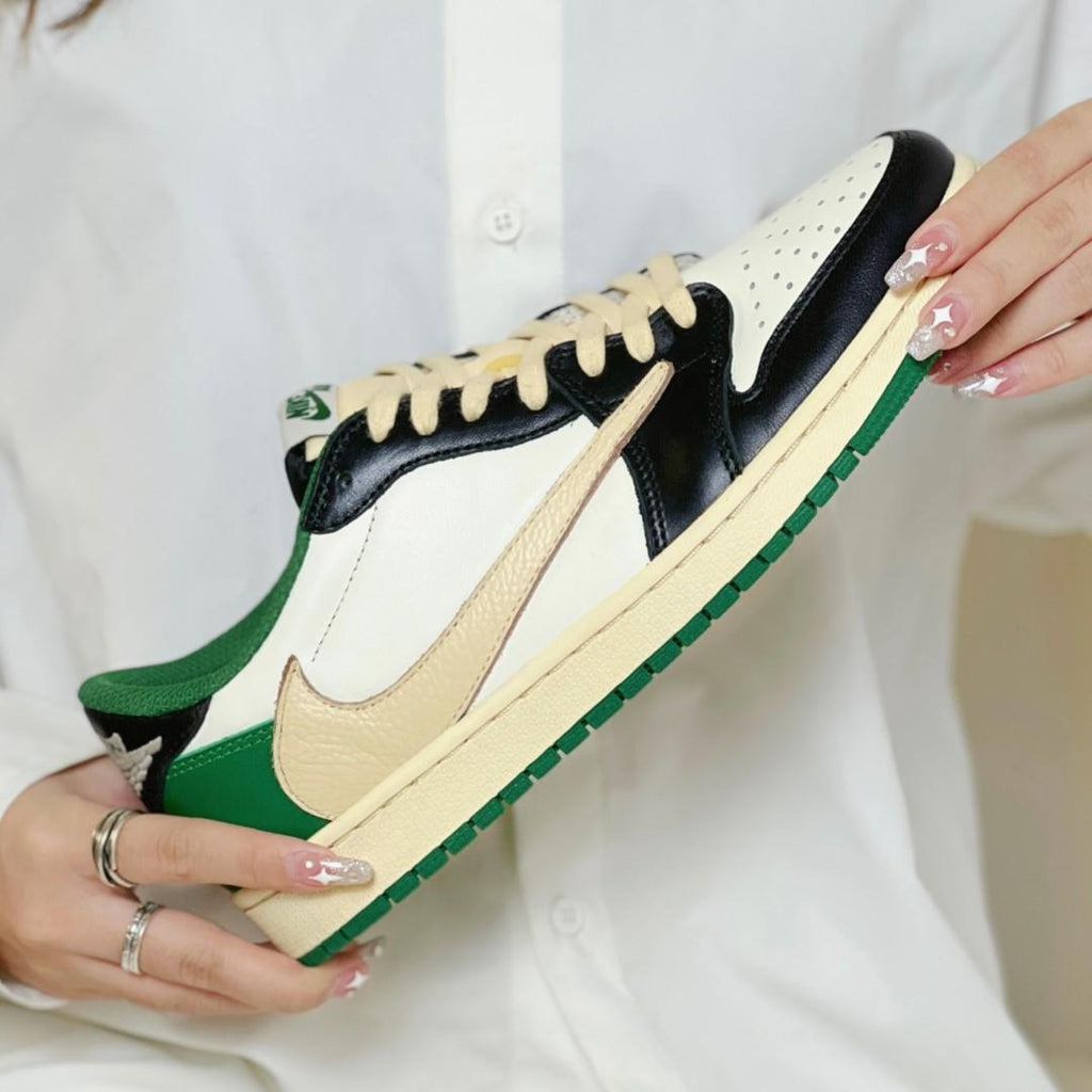 TravisScott Green Black Custom Air Jordan 1 Low-shecustomize