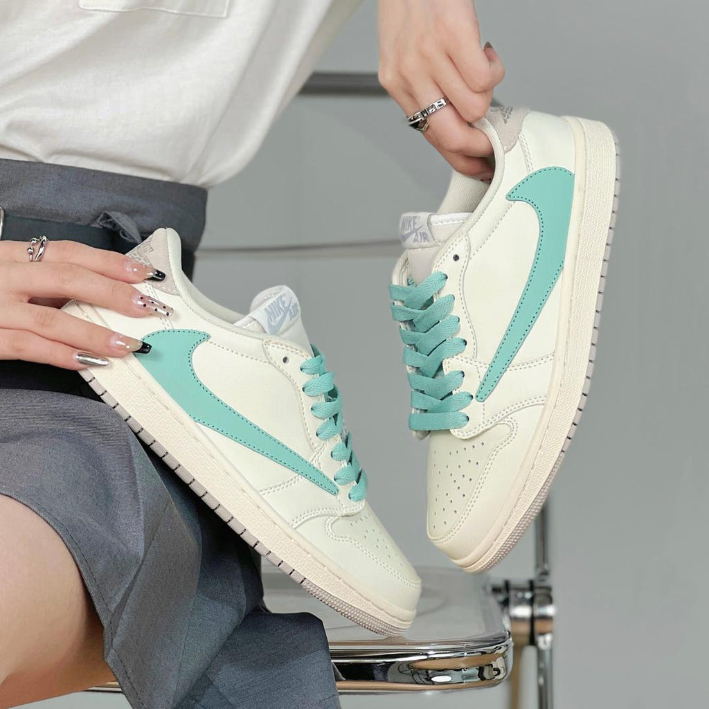 TravisScott Tiffany Blue Custom Air Jordan 1 Low-shecustomize