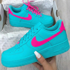 Turquoise Pink Custom Air Force 1-shecustomize