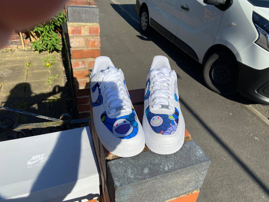 Vibrant Blue Purple Cartoon Custom Air Force 1-shecustomize