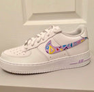 Vibrant Purple Geometric Pattern Custom Air Force 1-shecustomize