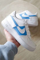 White and Blue Custom Air Force 1-shecustomize