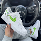 White And Green Rick And Morty Cartoon Custom Air Force 1-shecustomize