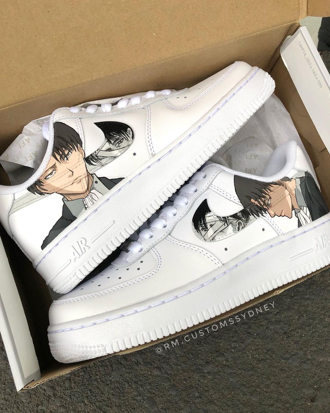 White Anime Character Custom Air Force 1-shecustomize