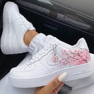 White Baby Pink Cherry Blossom Custom Air Force 1-shecustomize