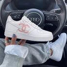 White Baby Pink Hello Kitty Custom Air Force 1-shecustomize