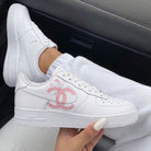White Baby Pink Hello Kitty Custom Air Force 1-shecustomize