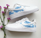 White Blue Clouds Custom Air Force 1-shecustomize