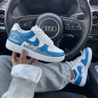 White Blue Detroit Vs Everybody Lion Skyline Custom Air Force 1-shecustomize