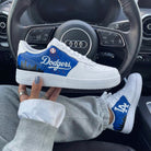 White Blue Dodgers Baseball City Skyline Custom Air Force 1-shecustomize
