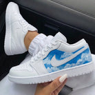 White Blue Sky Clouds Custom Air Jordan 1-shecustomize