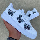 White Butterfly Custom Air Force 1-shecustomize