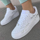 White Crackle Custom Air Force 1-shecustomize