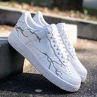White Crackle Custom Air Force 1-shecustomize