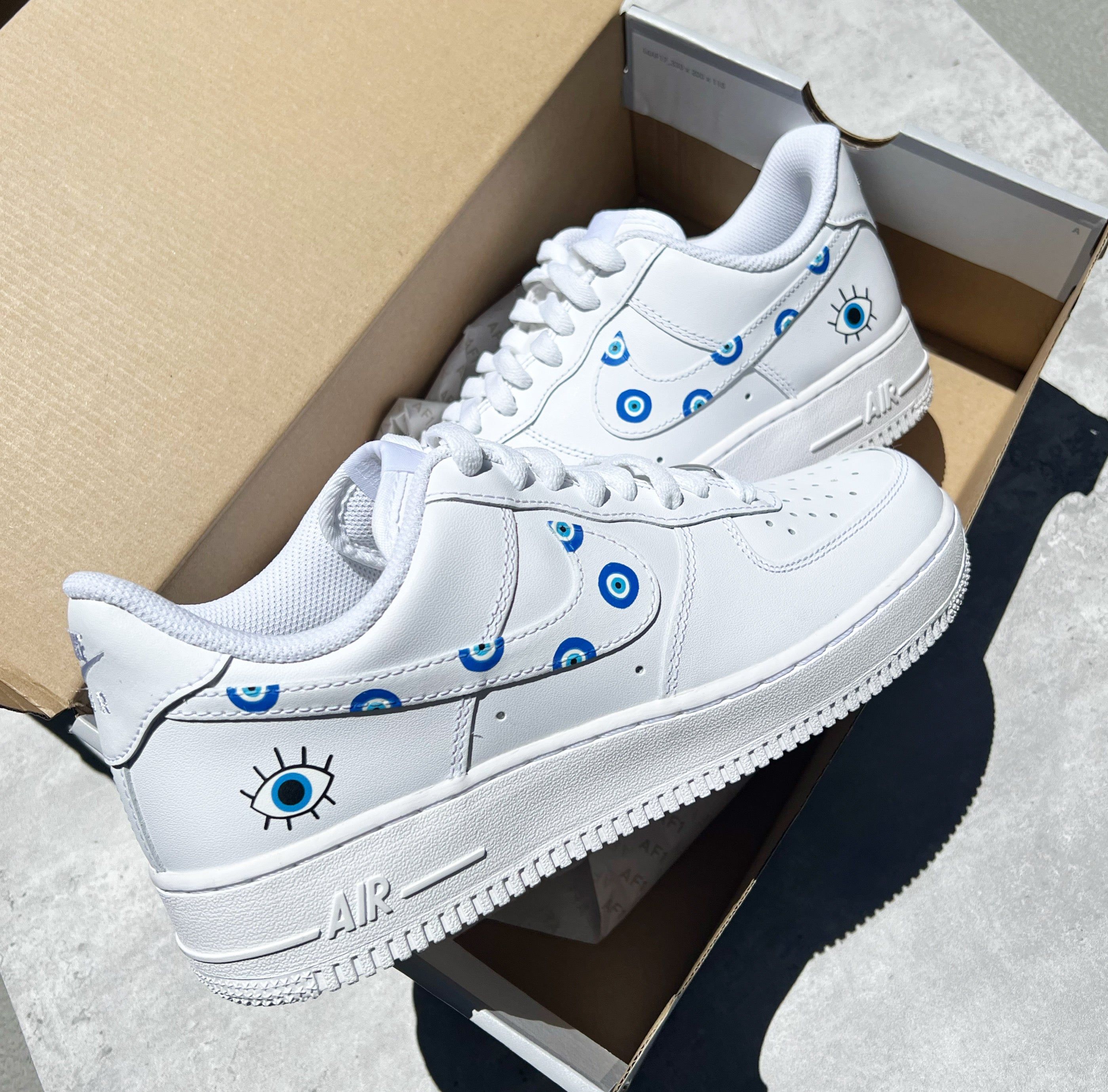 White Evil - Eye Custom Air Force 1-shecustomize