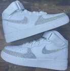 White Glitter Custom Air Force 1-shecustomize