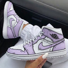 White Light Purple Cartoon Custom Air Jordan 1-shecustomize
