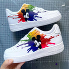 White Mickey Mouse Rainbow Custom Air Force 1-shecustomize