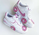 White Pink Donut Custom Air Force 1-shecustomize