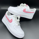 White Pink Pattern Custom Air Force 1-shecustomize