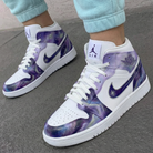 White Purple Galaxy Custom Air Jordan 1-shecustomize