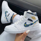 White Starry Night Custom Air Jordan 1-shecustomize