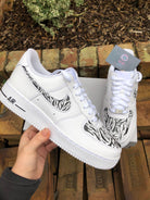 White Zebra Print Custom Air Force 1-shecustomize