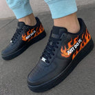 Wild Black Flame Just Do It Custom Air Force 1-shecustomize