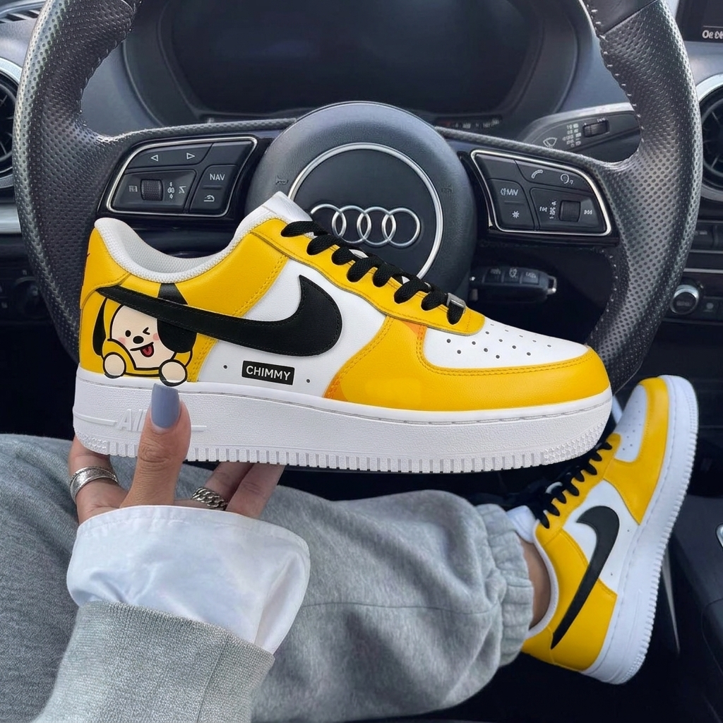 Yellow Black Chimmy Custom Air Force 1-shecustomize