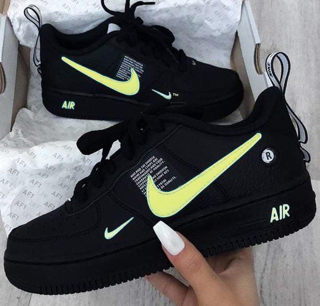 Af1 yellow best sale and black