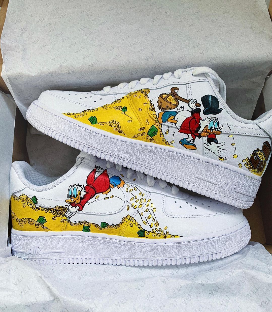 Yellow Cartoon Theme Custom Air Force 1-shecustomize