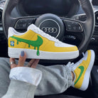 Yellow Green Dripping Custom Air Force 1-shecustomize