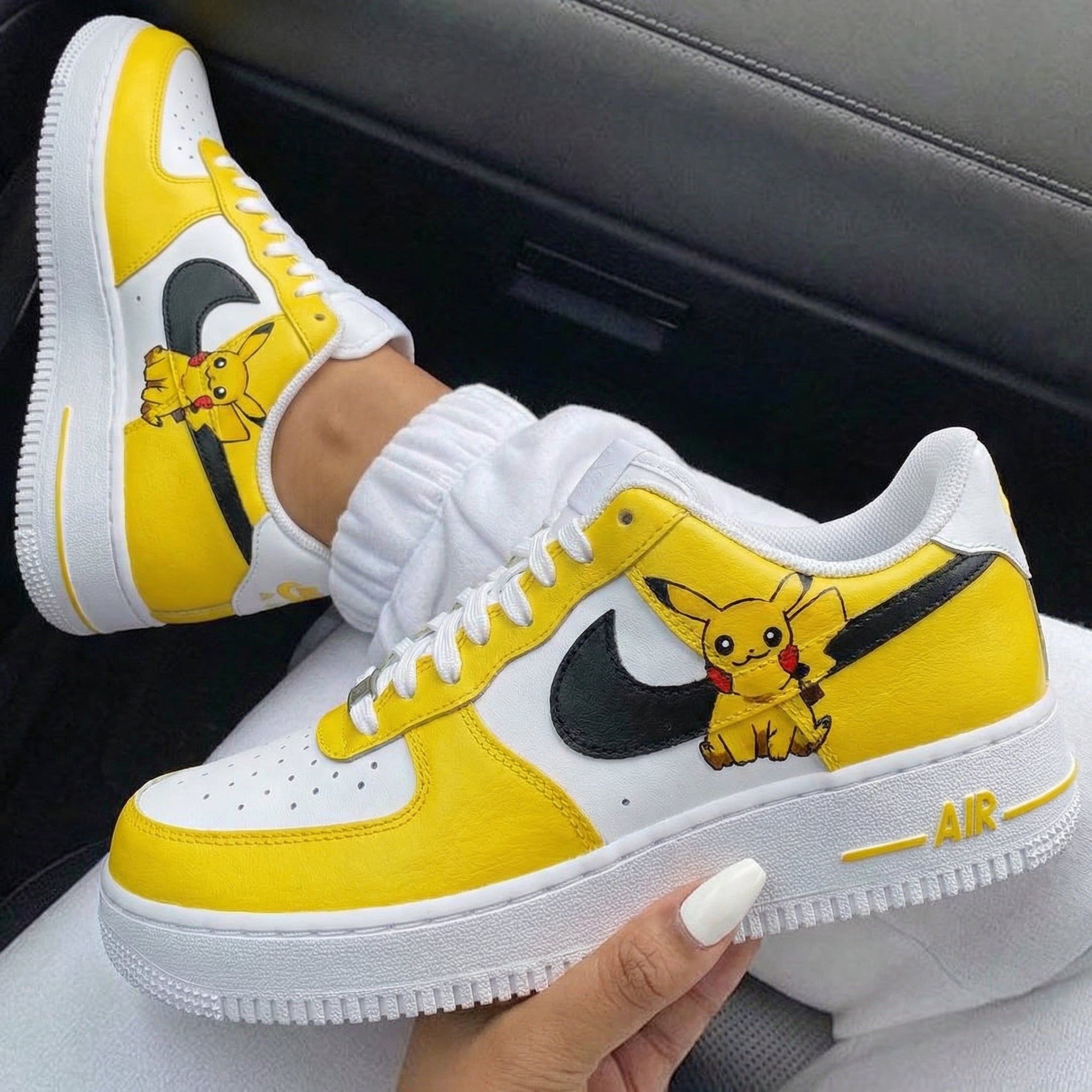 Yellow Pikachu Custom Air Force 1-shecustomize