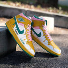 Yellow Pink Green Drip Custom Air Jordan 1-shecustomize