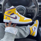 Yellow Purple 8 Custom Air Jordan 1-shecustomize