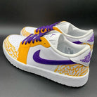 Yellow Purple Crackle Custom Air Jordan 1-shecustomize