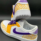 Yellow Purple Crackle Custom Air Jordan 1-shecustomize
