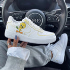 Yellow Tweety Bird Dollar Signs Custom Air Force 1-shecustomize